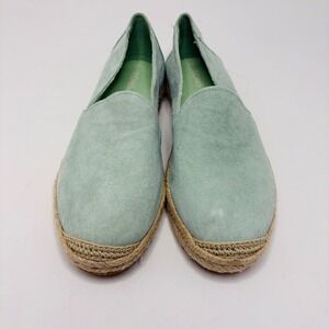 TOMS Womens Mint Green Suede Espadrille Slip On Flats Size 6